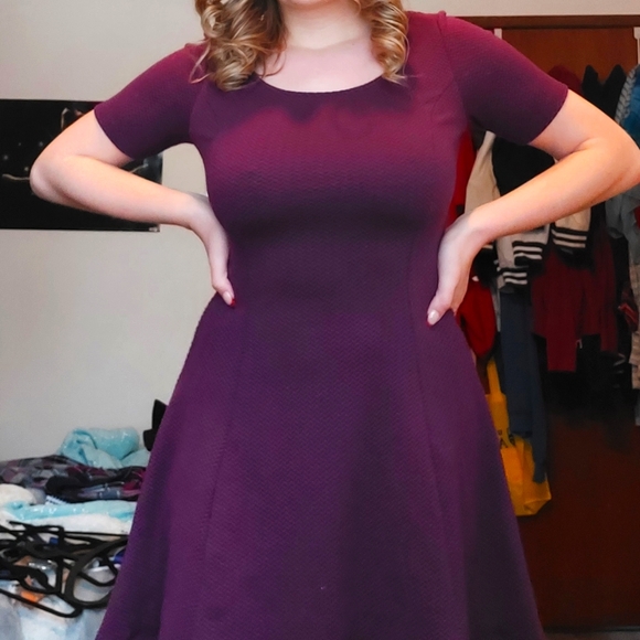 Purple A-line dress - Picture 1 of 3